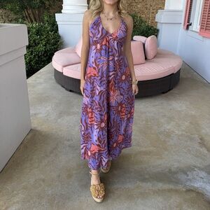 NEW! Xirena Maggie Floral Maxi Dress Lilac Fire Helios Size Small